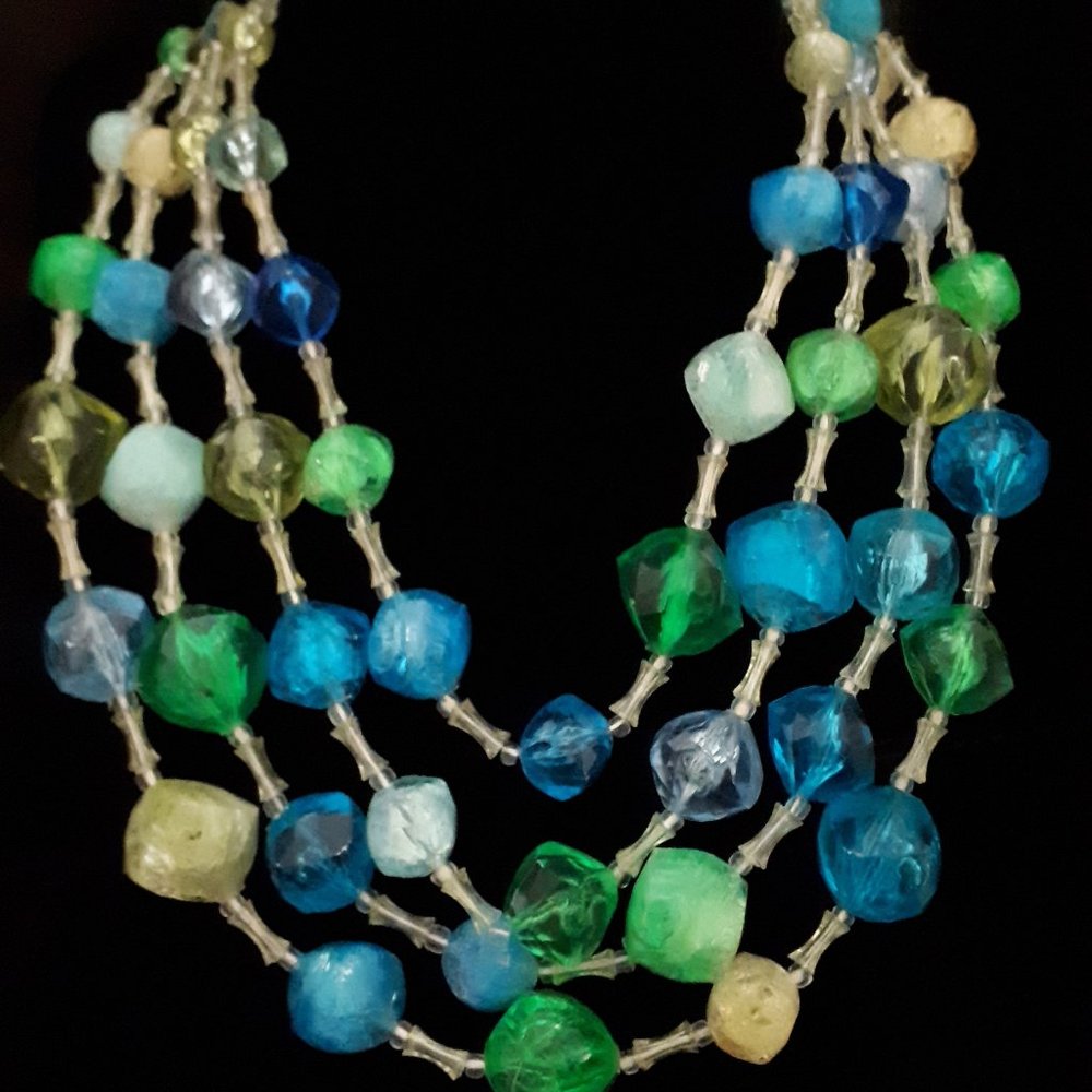 1970's Four Stand Funky Chunky Necklace